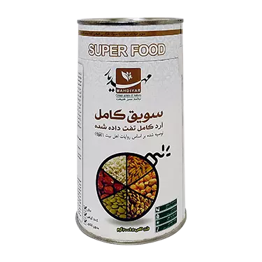 پودر سویق کامل آرد کامل تفت داده شده قوطی 200 گرمی مهدیار